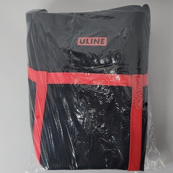 New Uline Black Firewood Log Carrier PVC Interior Handles 23" x 8" x 15" - Picture 1 of 6